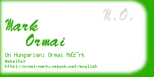 mark ormai business card